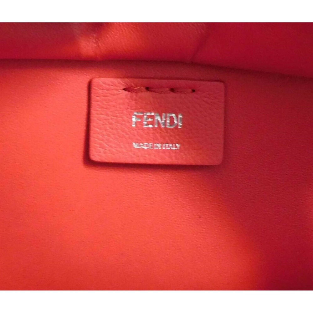 Fendi 3‎ Jours Red Leather Mini Tote Crossbody Bag Italy - Picture 7 of 9